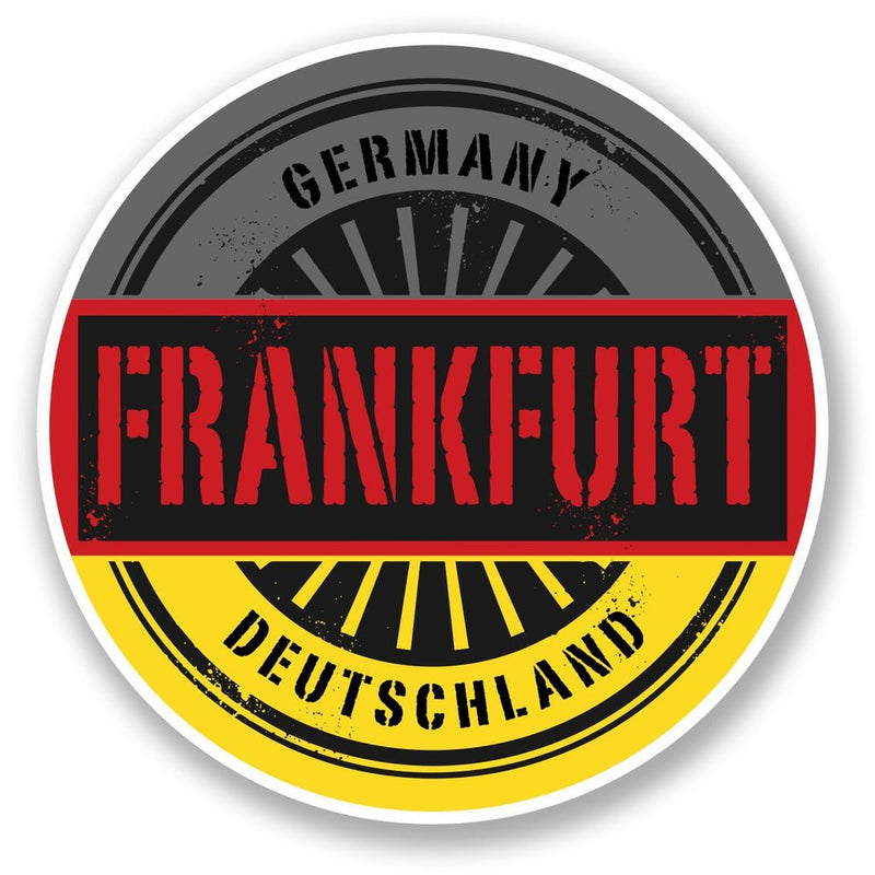 2 x Frankfurt Germany Deutschland Vinyl Sticker