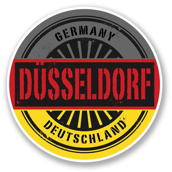 2 x Dusseldorf Germany Deutschland Vinyl Sticker #6020