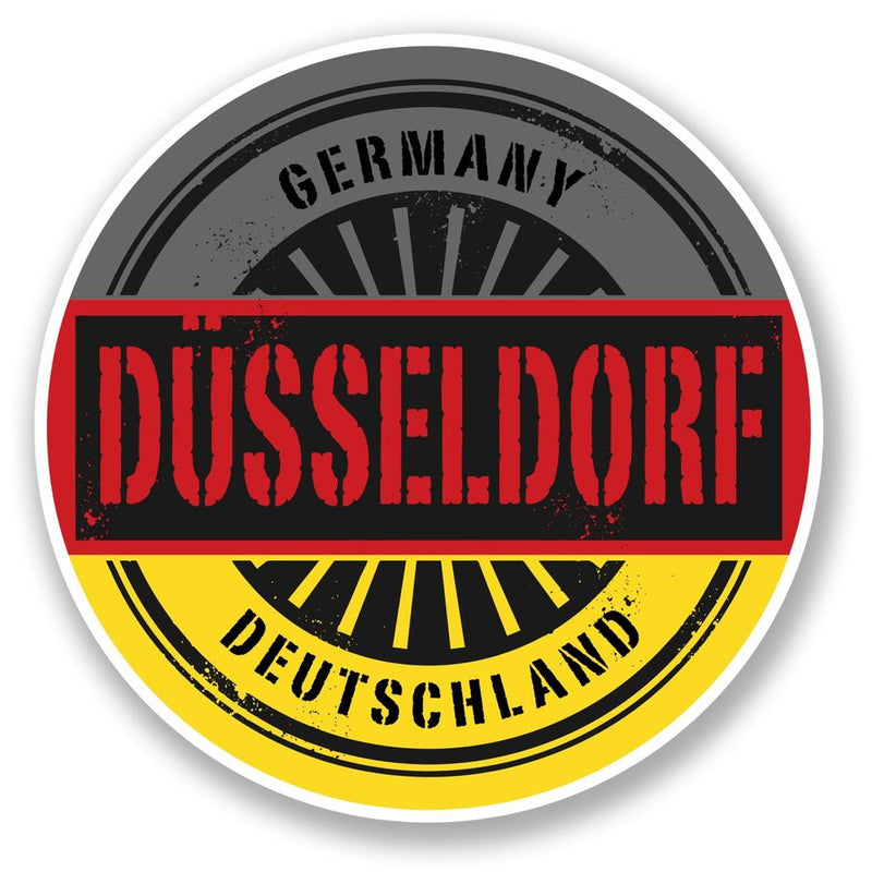 2 x Dusseldorf Germany Deutschland Vinyl Sticker