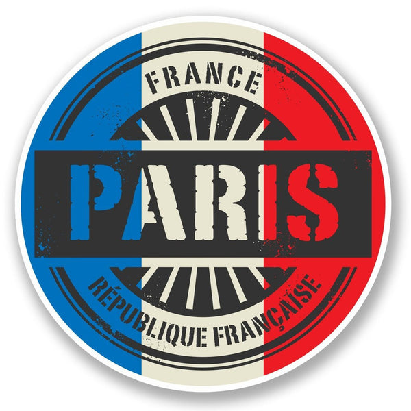 2 x Paris France Vinyl Sticker #6021
