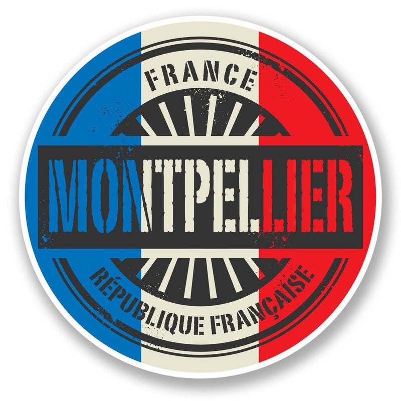 2 x Montpellier France Vinyl Sticker
