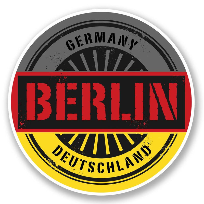 2 x Berlin Germany Deutschland Vinyl Sticker