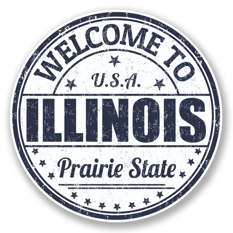 2 x Illinois USA Vinyl Sticker