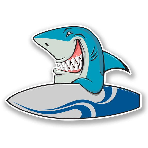 2 x Surf Shark Vinyl Sticker #6039