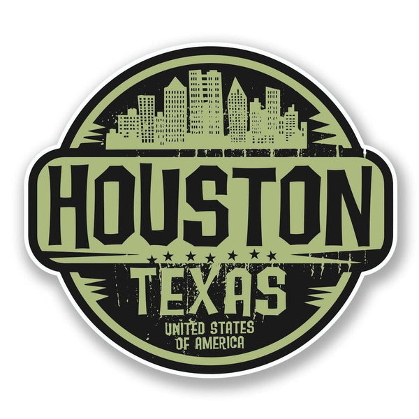 2 x Houston Texas USA America Vinyl Sticker #6060