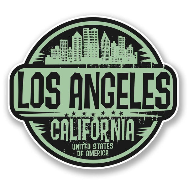 2 x Los Angeles California USA Vinyl Sticker #6062