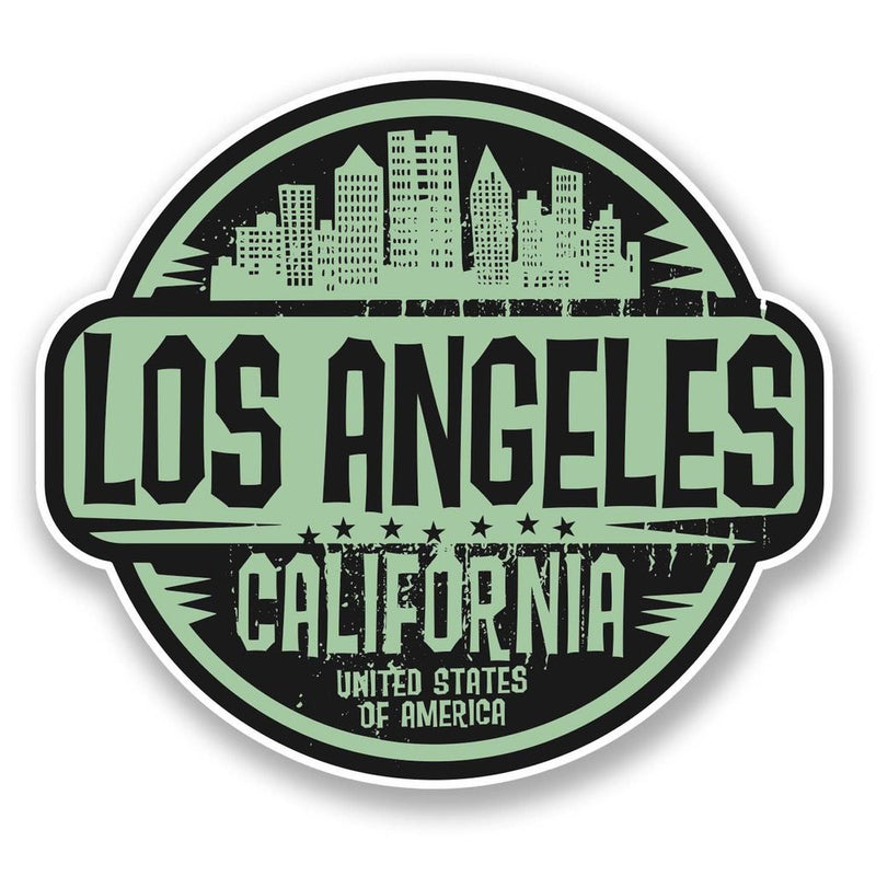 2 x Los Angeles California USA Vinyl Sticker