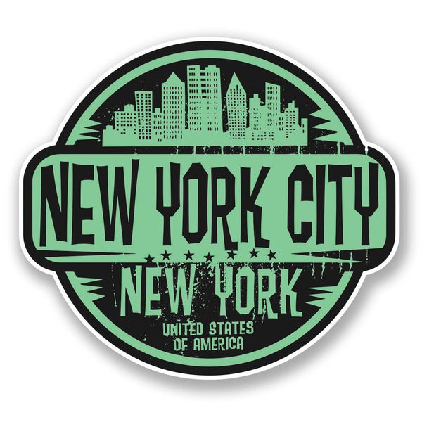 2 x New York City America USA Vinyl Sticker #6063