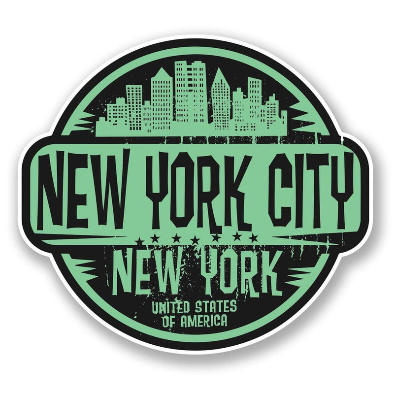2 x New York City America USA Vinyl Sticker
