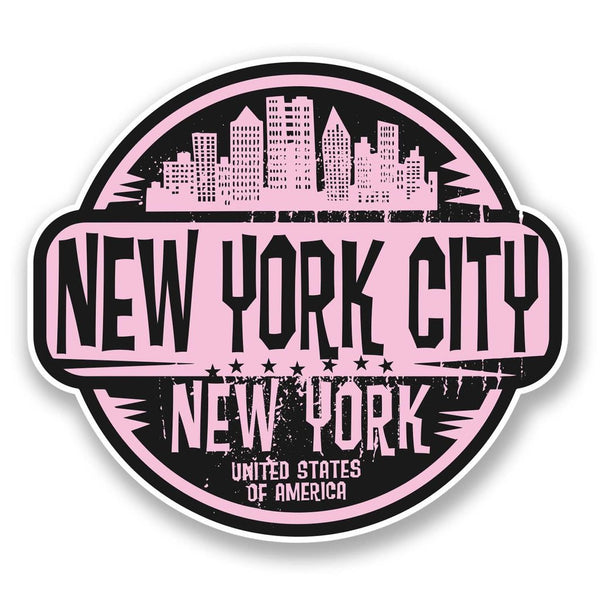 2 x New York City America USA Vinyl Sticker #6064