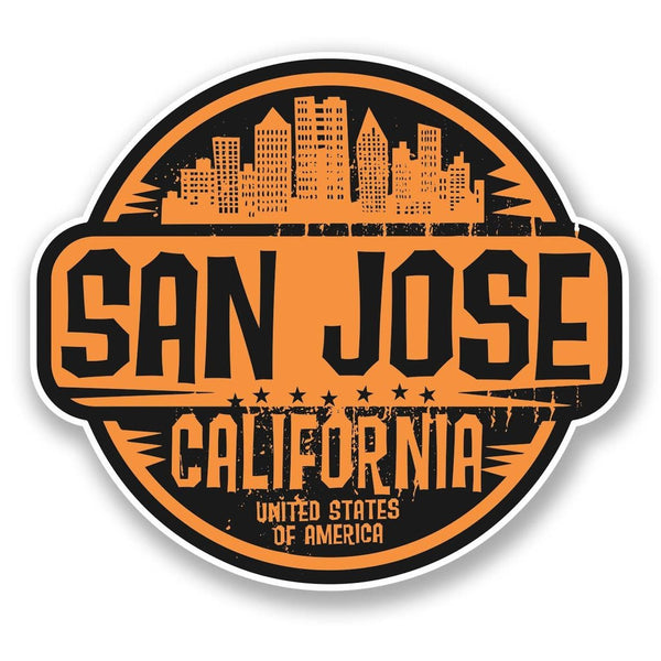 2 x San Jose California USA Vinyl Sticker #6065