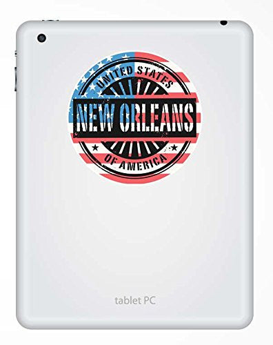 2 x New Orleans USA Flag Vinyl Sticker