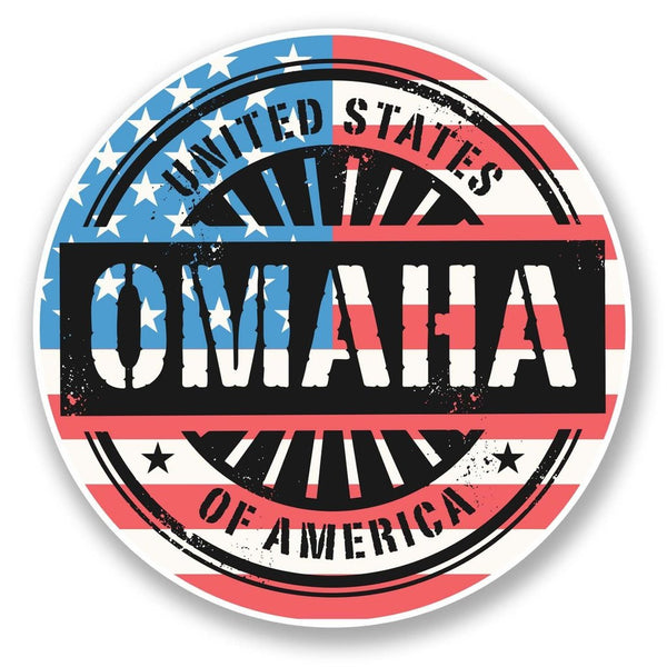 2 x Omaha Nebraska USA Vinyl Sticker #6069
