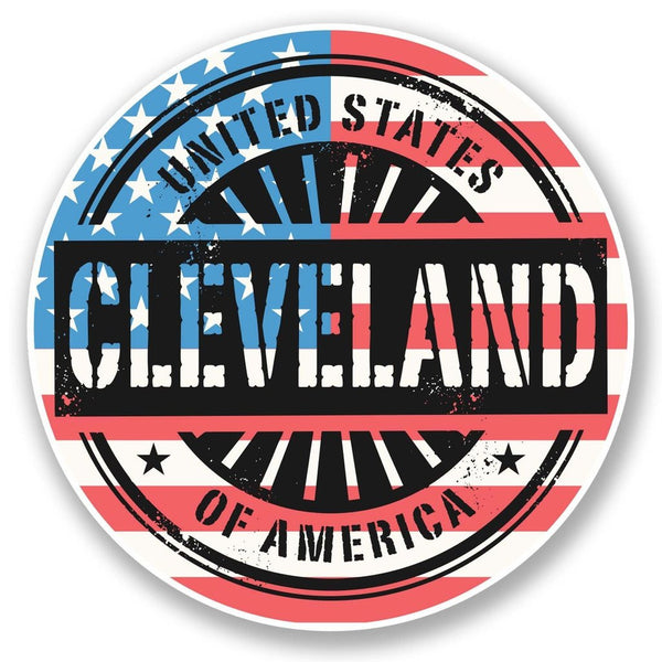 2 x Cleveland Ohio USA Vinyl Sticker #6070