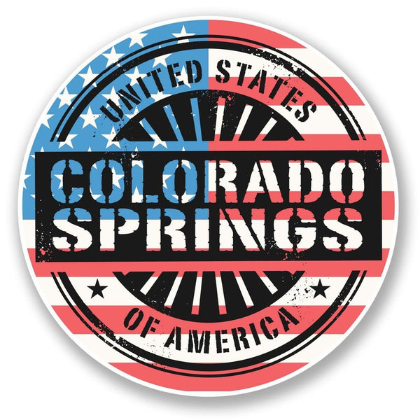 2 x Colorado Springs USA Vinyl Sticker #6071