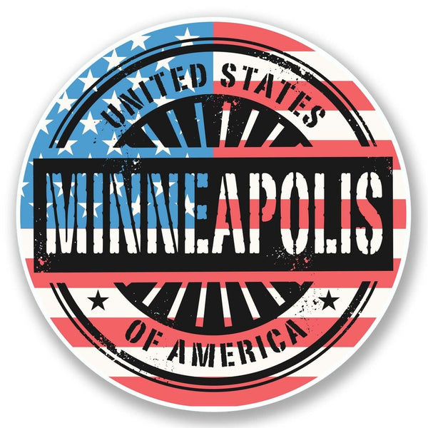 2 x Minneapolis Minnesota USA Vinyl Sticker #6072