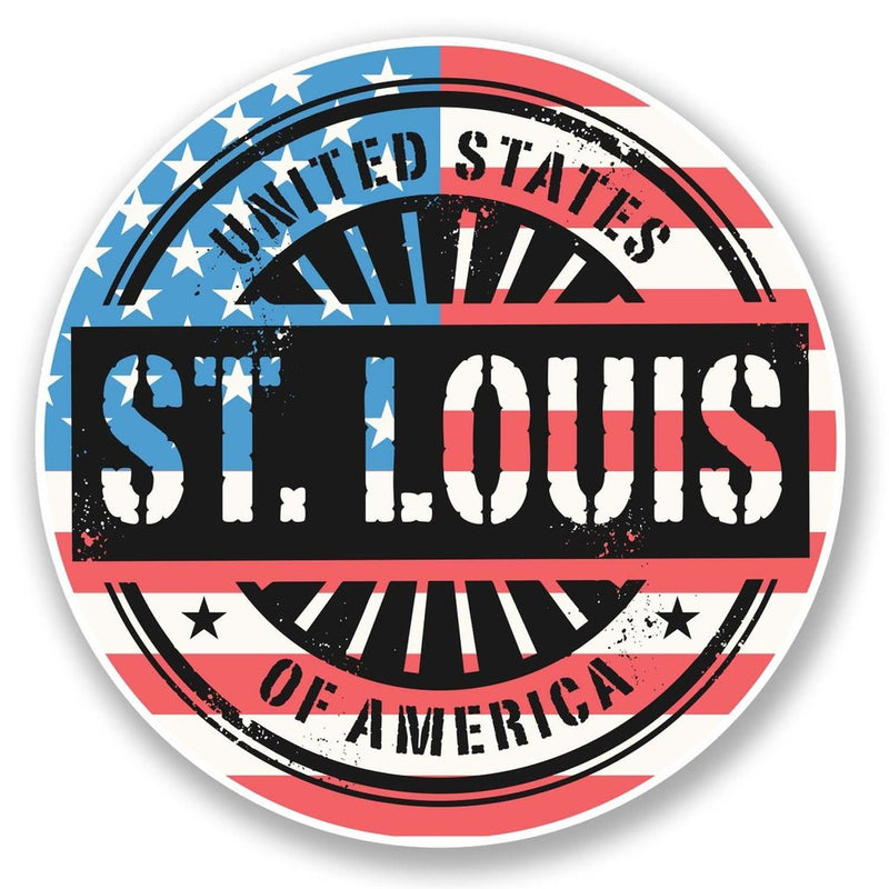 2 x St. Louis Missouri USA Vinyl Sticker
