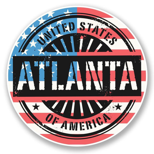 2 x Atlanta Georgia USA Vinyl Sticker #6075