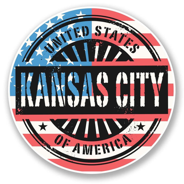2 x Kansas City Missouri USA Vinyl Sticker #6076
