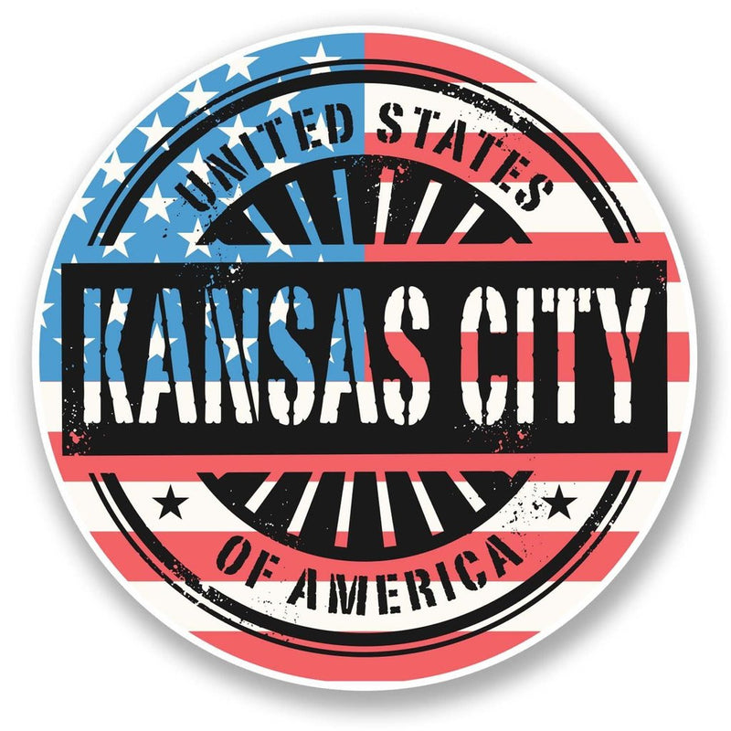 2 x Kansas City Missouri USA Vinyl Sticker