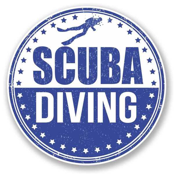 2 x Scuba Diver Vinyl Sticker #6079