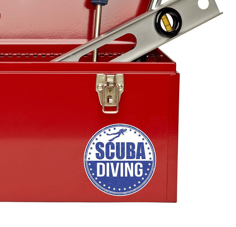 2 x Scuba Diver Vinyl Sticker