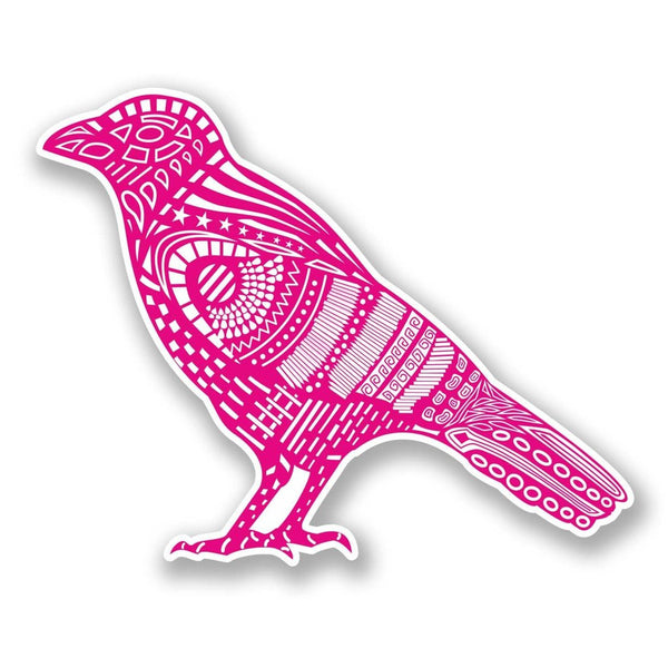 2 x Pink Bird Raven Crow Vinyl Sticker #6081