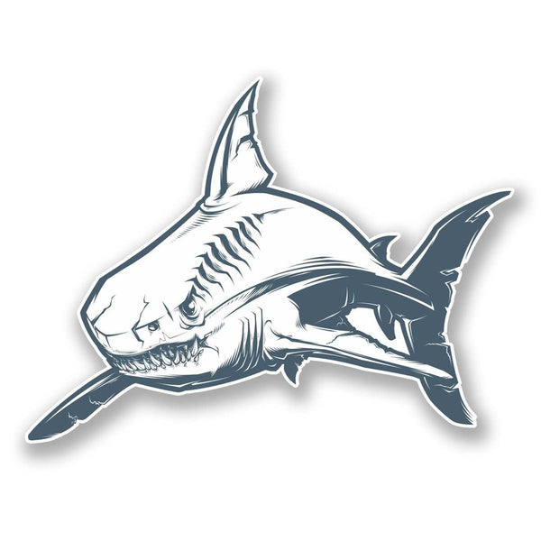 2 x Great White Shark Vinyl Sticker #6085
