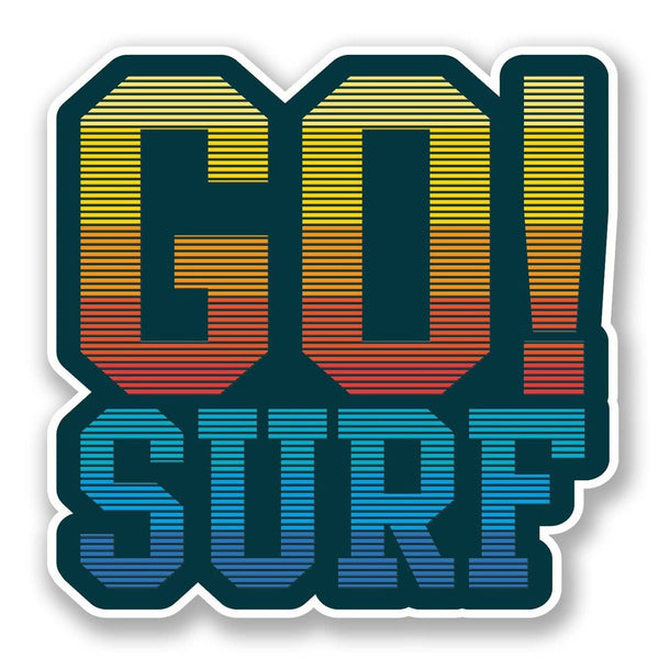 2 x Go Surf Vinyl Sticker #6103