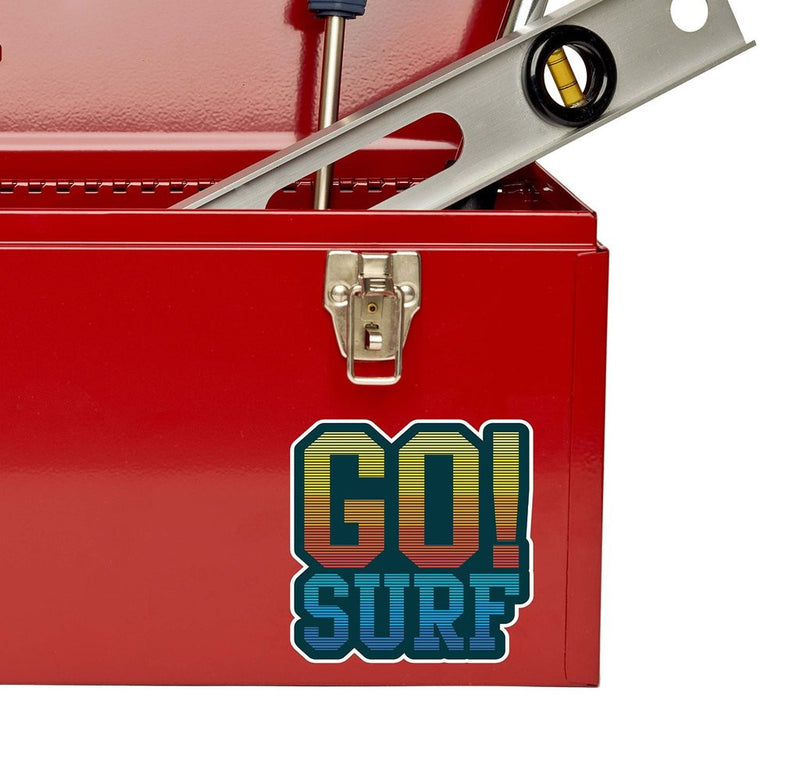2 x Go Surf Vinyl Sticker