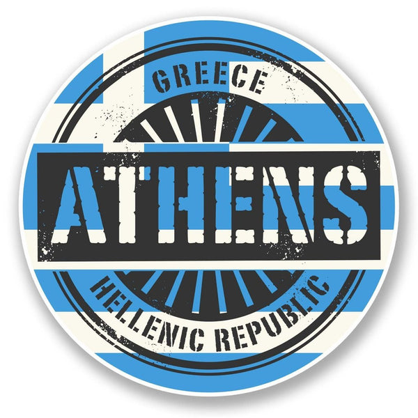 2 x Greece Athens Vinyl Sticker #6104