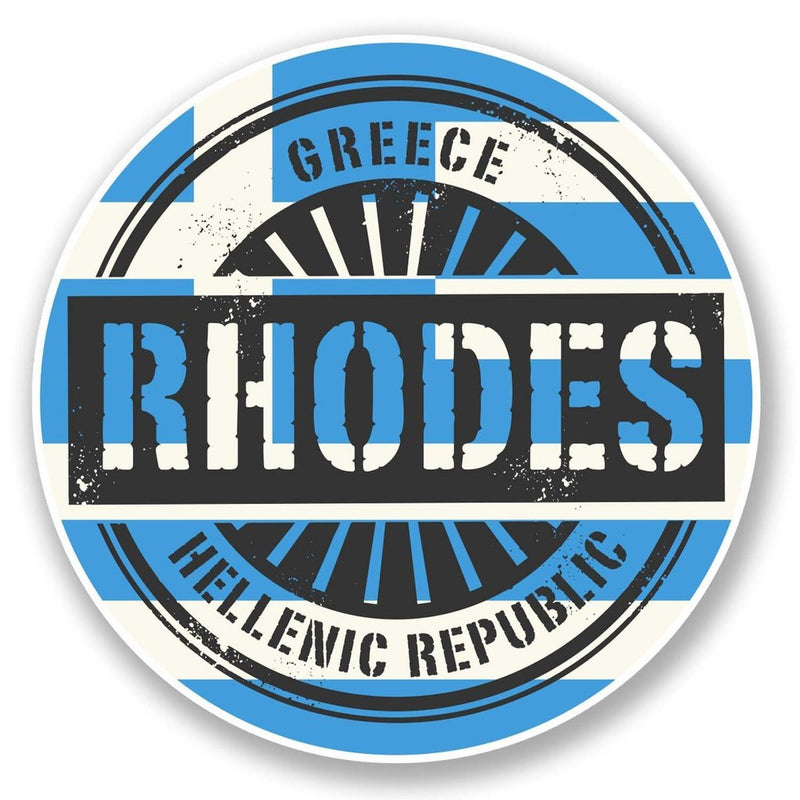 2 x Rhodes Greece Vinyl Sticker