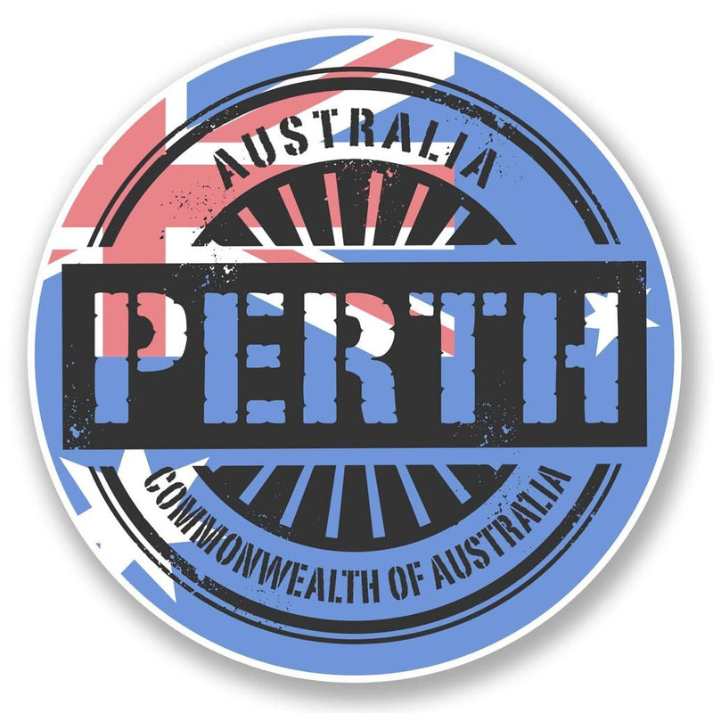 2 x Perth Australia Vinyl Sticker