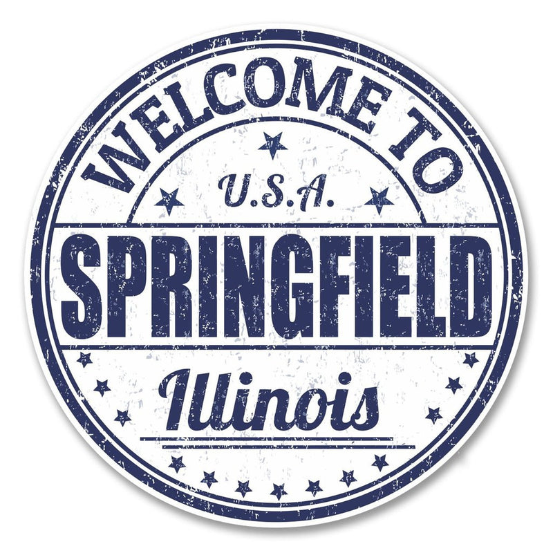 2 x Springfield Illinois USA Vinyl Sticker