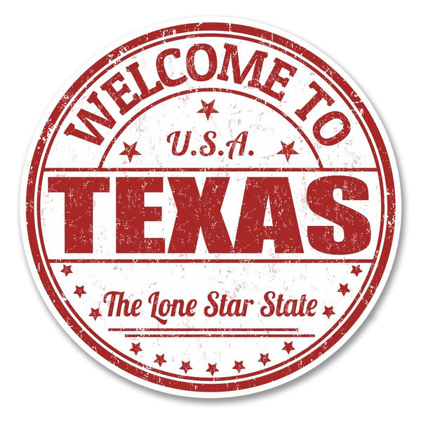 2 x Texas USA Vinyl Sticker #6122