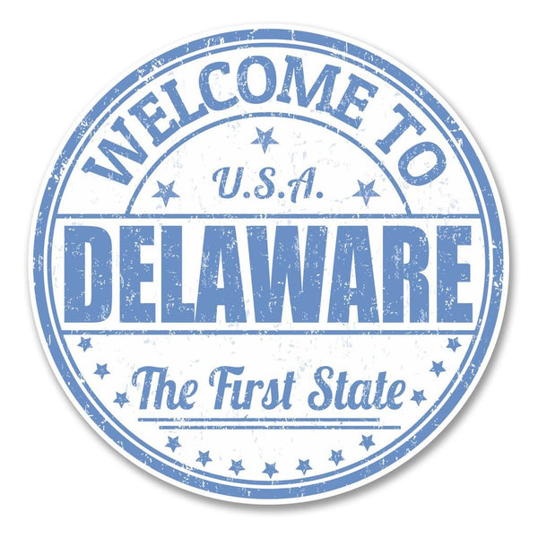 2 x Delaware USA Vinyl Sticker #6126