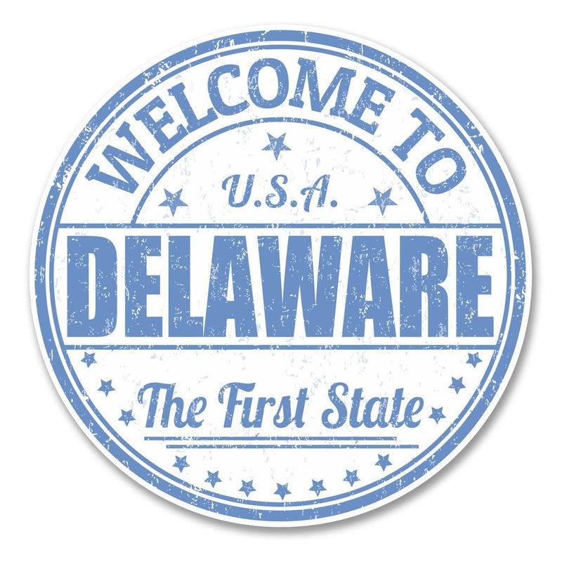 2 x Delaware USA Vinyl Sticker