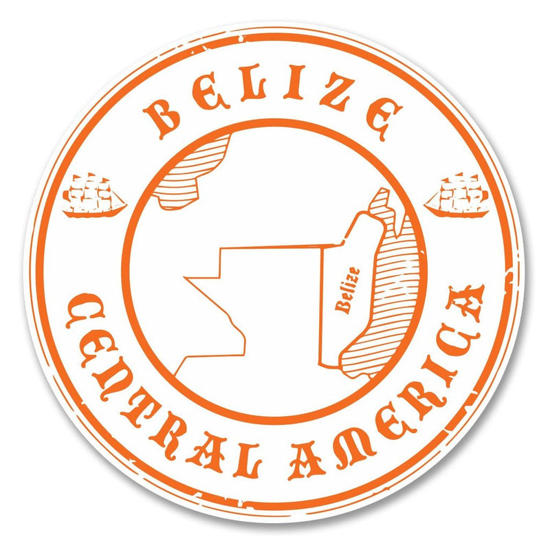 2 x Belize Flag Vinyl Sticker