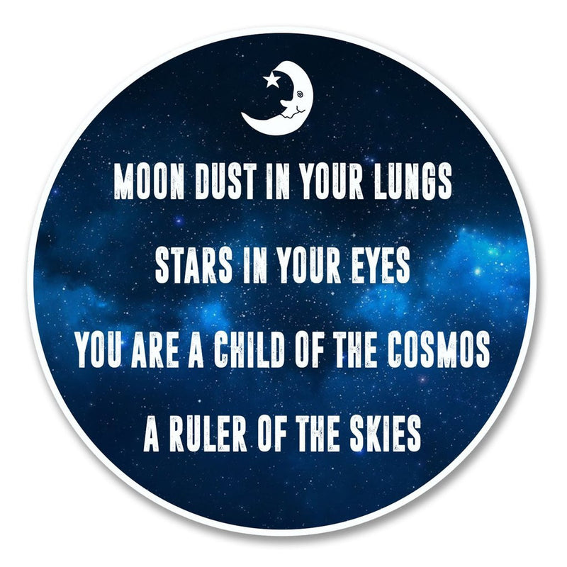 2 x Moon Stars Space Vinyl Sticker