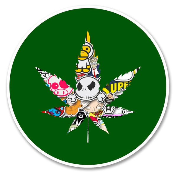 2 x Cannabis Vinyl Sticker #6174