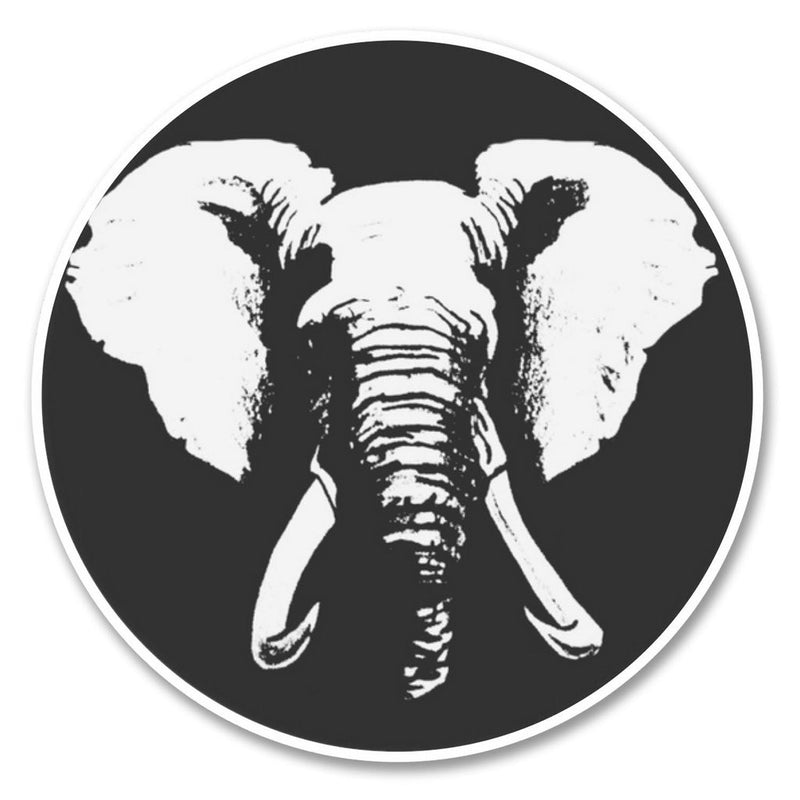 2 x Elephant Vinyl Sticker