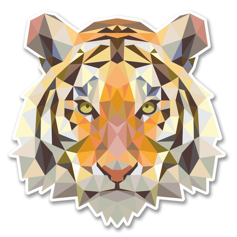 2 x Tiger Lion Cat Vinyl Sticker