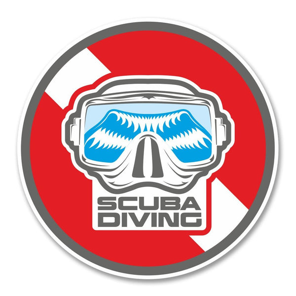 2 x Scuba Diver Vinyl Sticker #6277