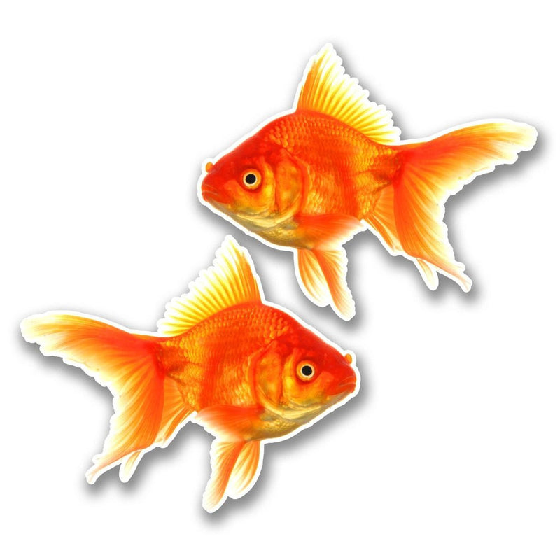 2 x Goldfish Vinyl Sticker