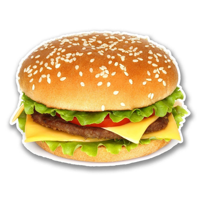 2 x Cheeseburger Burger Vinyl Sticker
