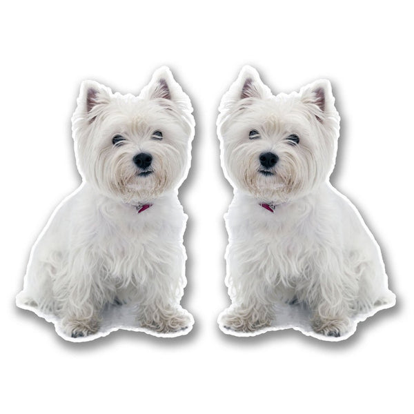 2 x West Highland Terrier Vinyl Sticker #6292