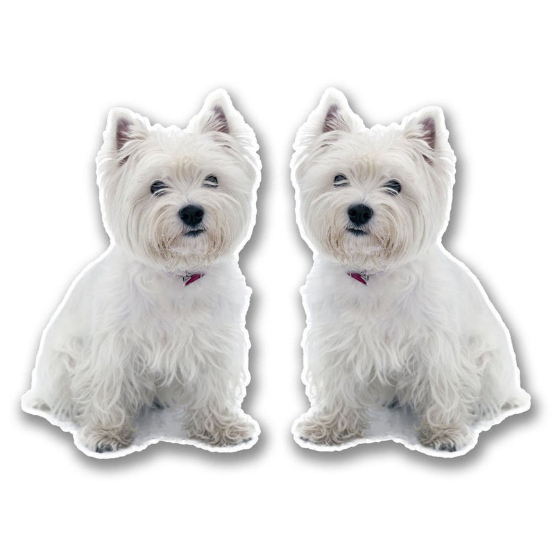 2 x West Highland Terrier Vinyl Sticker