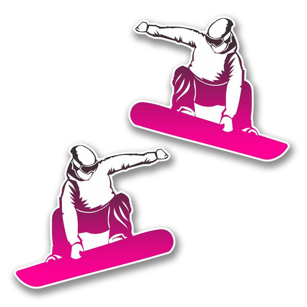 2 x Snowboarder Vinyl Sticker #6305