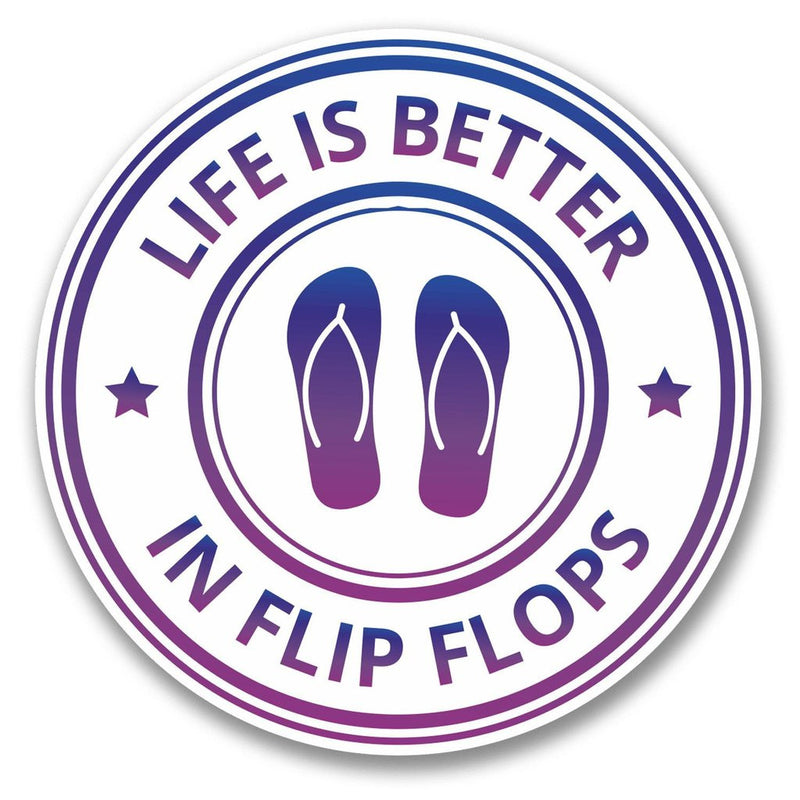 2 x Flip Flops Vinyl Sticker