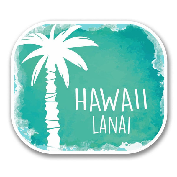 2 x Lanai Hawaii USA Flag Vinyl Sticker #6315
